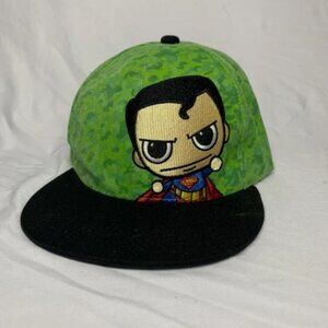 Funko Hat Superman Six Flags Green Black Cap Baseball Adjustable Snapback